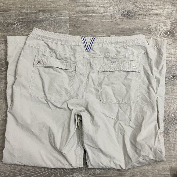 North Face Pants Womens 14 Short Beige Outdoor Pockets Activewear Drawstring - Picture 5 of 5